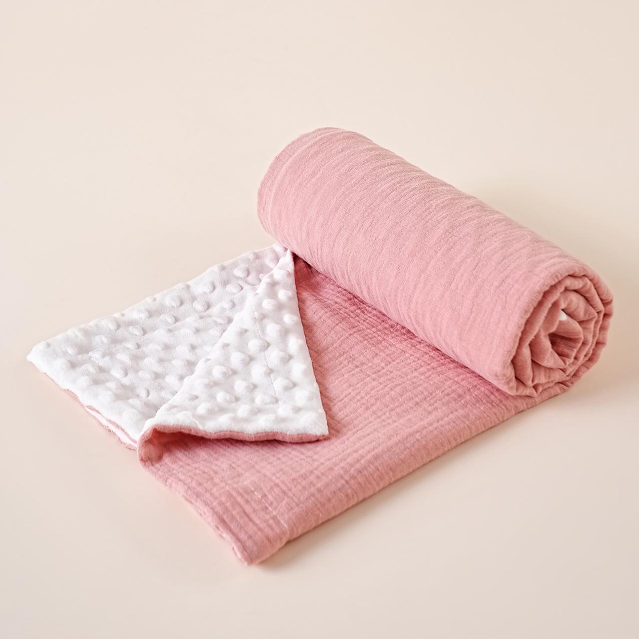 Bestselling Crepe Fabric Dot Blanket, Baby Swaddle Blanket, Cover Blanket, Swaddling Wrap, Newborn Dot Fleece Summer Quilt, Air Conditioner Quilt