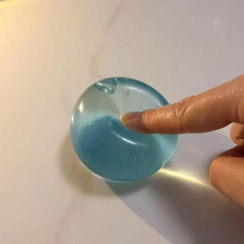 Clear Blue Simulated Maltose Squishy Soft Squeeze Slow Rising Anti Stress Sensory Toy