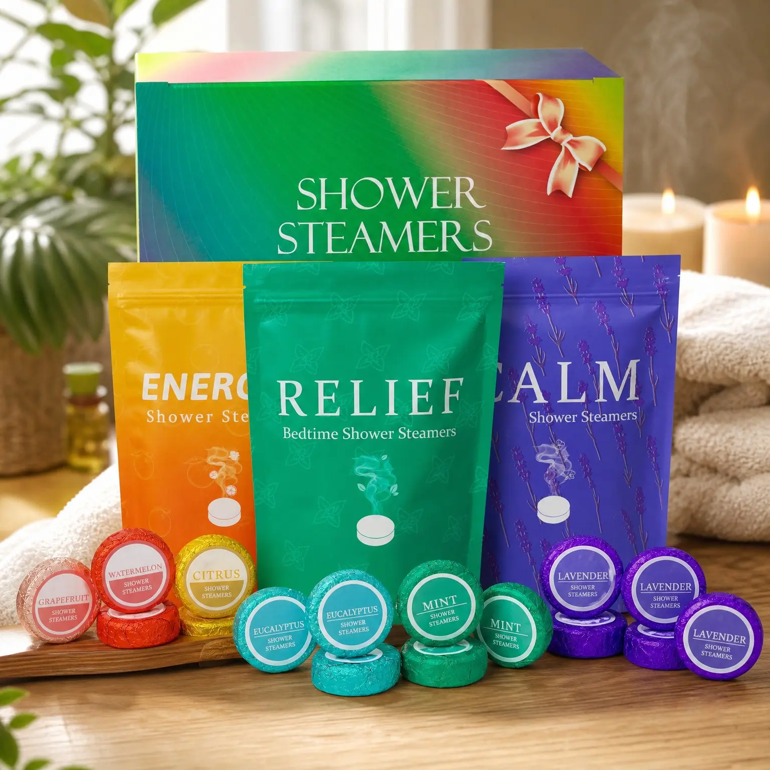 Shower Steamers Aromatherapy - 18 Pack Birthday Gifts for Women & Men, Mom Wife Grandma Sister Her Teens, Self Care with Natural Essential Oils Relaxation Home SPA