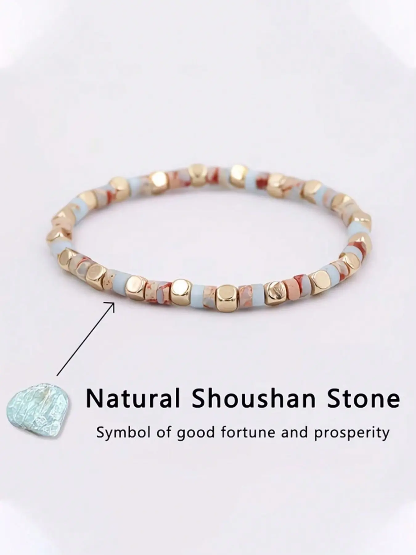 Natural Stone Bead Woven Bracelet, Handmade Jewelry for Women, Elegant Design for Special Occasions, Unique Accessory for Stylish Looks