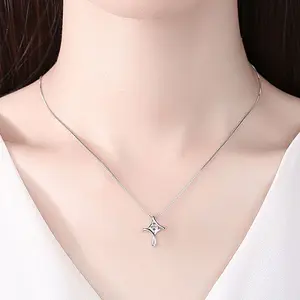 Cross box chain, with exquisite box-shaped links connecting smoothly, paired with a simple cross pendant, a versatile design that exudes texture in a low-key way, suitable for daily wear.