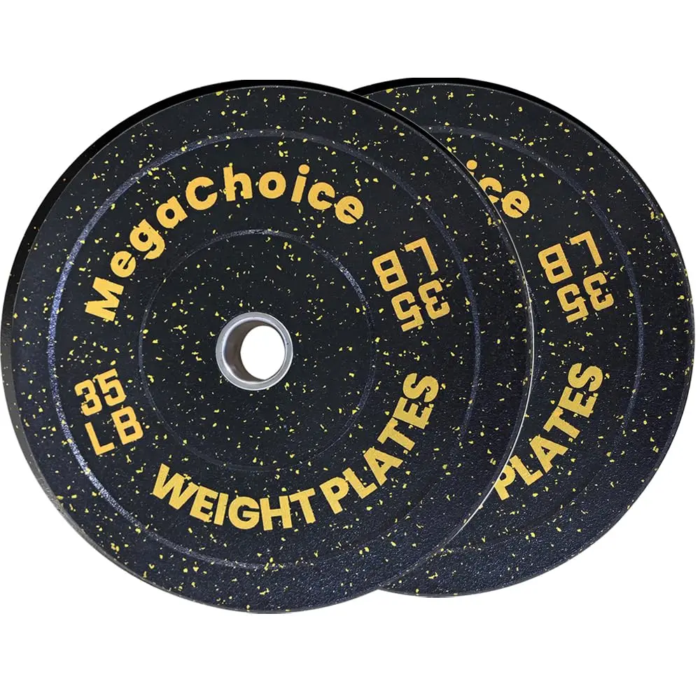 Durable Rubber Bumper Weight Plates for 2-Inch Olympic Barbells, Shock-Absorbing, Color-Coded Design, Ideal for Strength Training, Weight Lifting and Home Gym Workouts