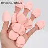 Finger Puff Set 10-30-50-100 Pieces, Makeup Puffs, Cosmetics, Beauty, Latex-Free Mixed Sponge for Liquid Foundation, Concealer, Suitable for All Skin Types