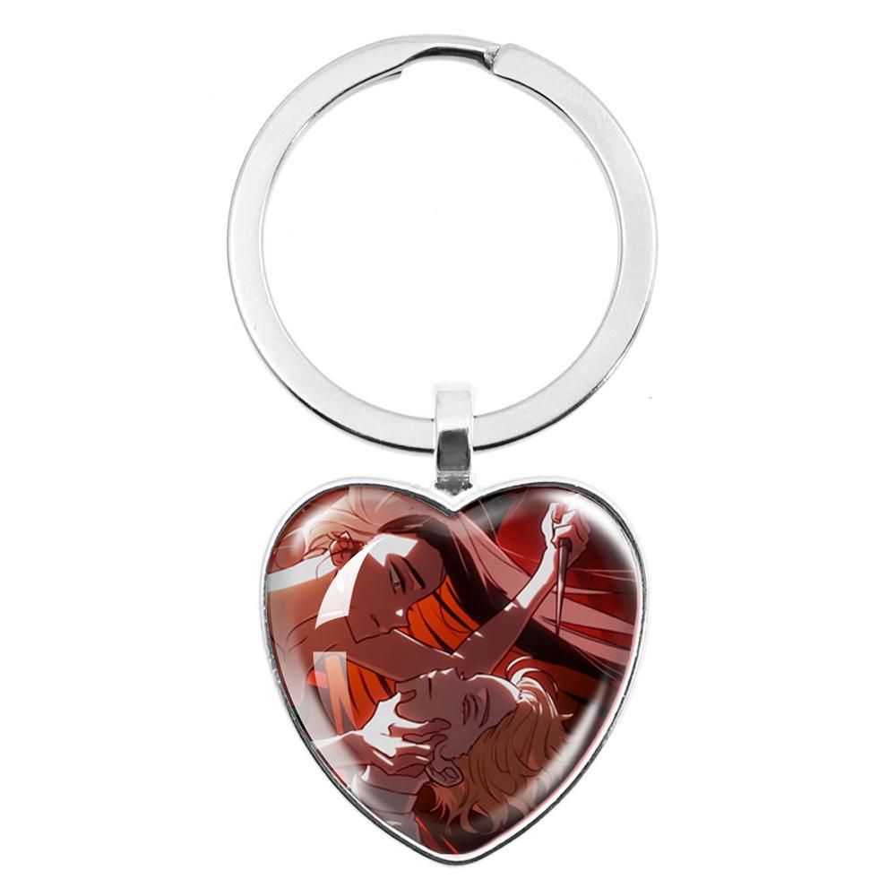 ALIEN STAGE Mizi Sua Till Ivan Hyuna Luka Glass Pendant Keychain Jewelry Accessories Souvenir Key Ring Fans Gift Necklace