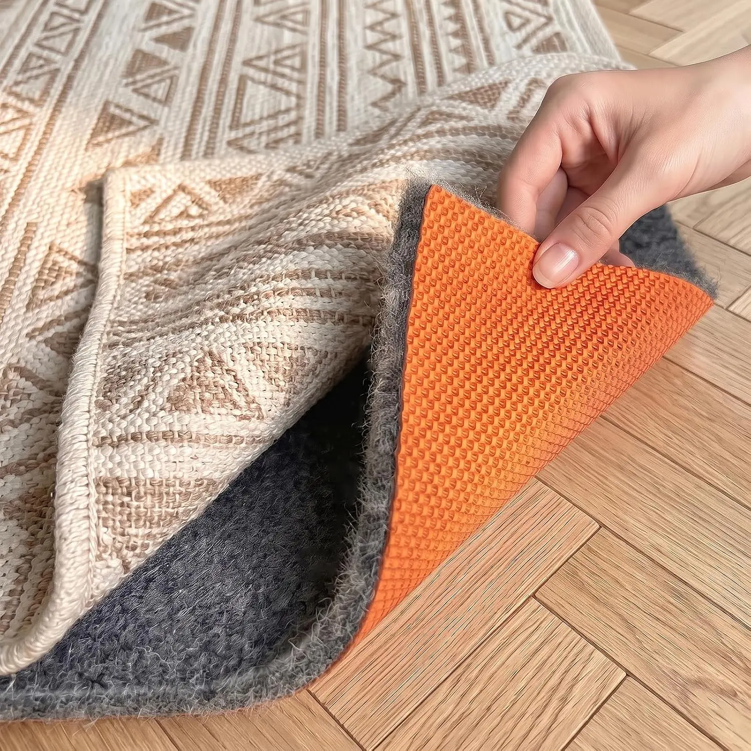 Rug Pad 2 x 3 Ft Non-Slip, Felt and  Rubber Backing, 1/4" Thick, Cushioned Gripper Pads, Keep Rugs in Place, Carpet Runners, Protective Padding Under Area Rugs, Hardwood Floors Protection