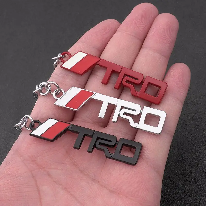 Metal Car Keychain Keyring Holder Auto Key Rings Pendant For TRD Toyota Corolla Fortuner Sequoia Auris Avensis YARIS Vios Celica 86 Rav4 4Runner C-HR Accessories