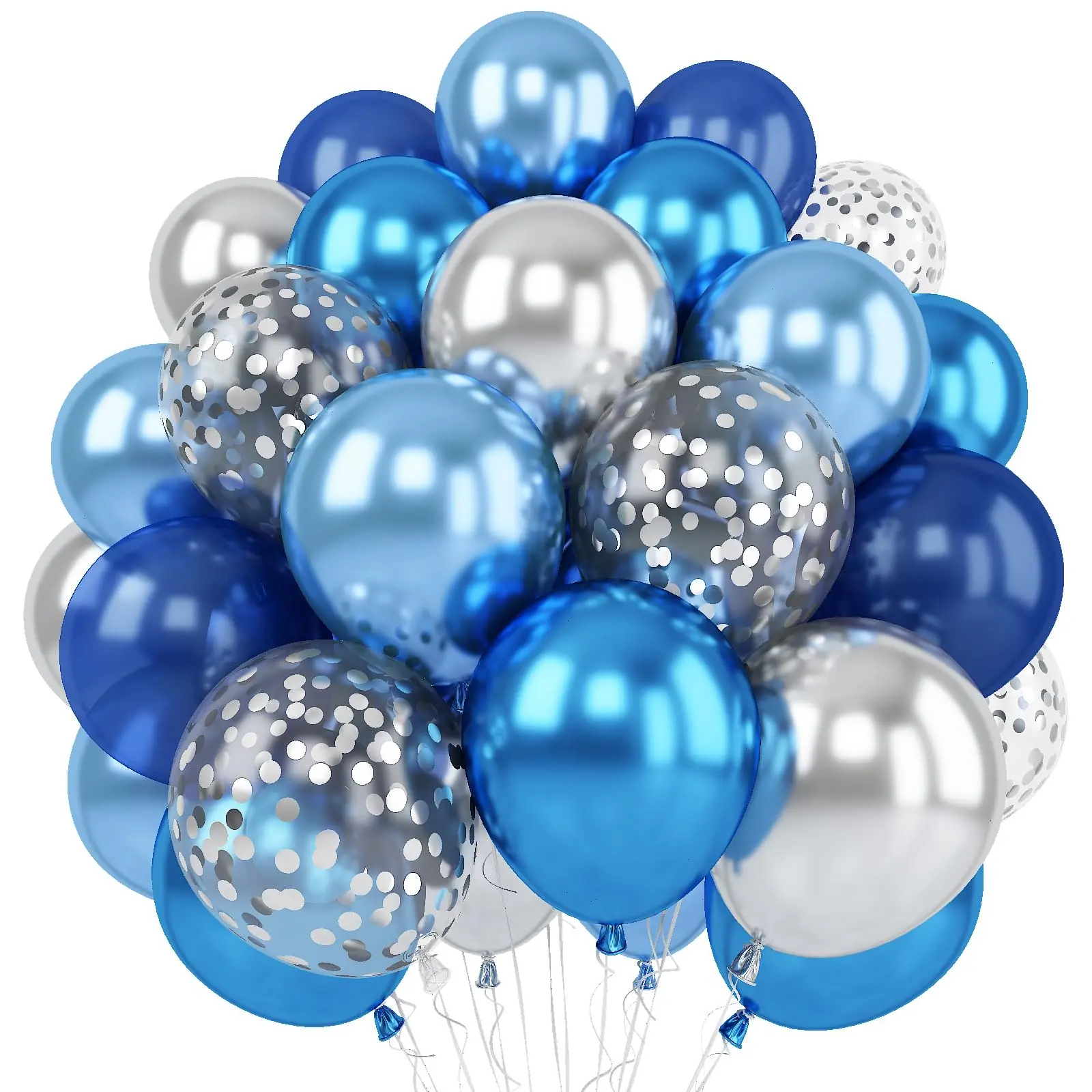 35pcs Party Latex Balloons Set, Wedding and Birthday Chrome Metal Balloons, Helium Fillable Creative Decoration