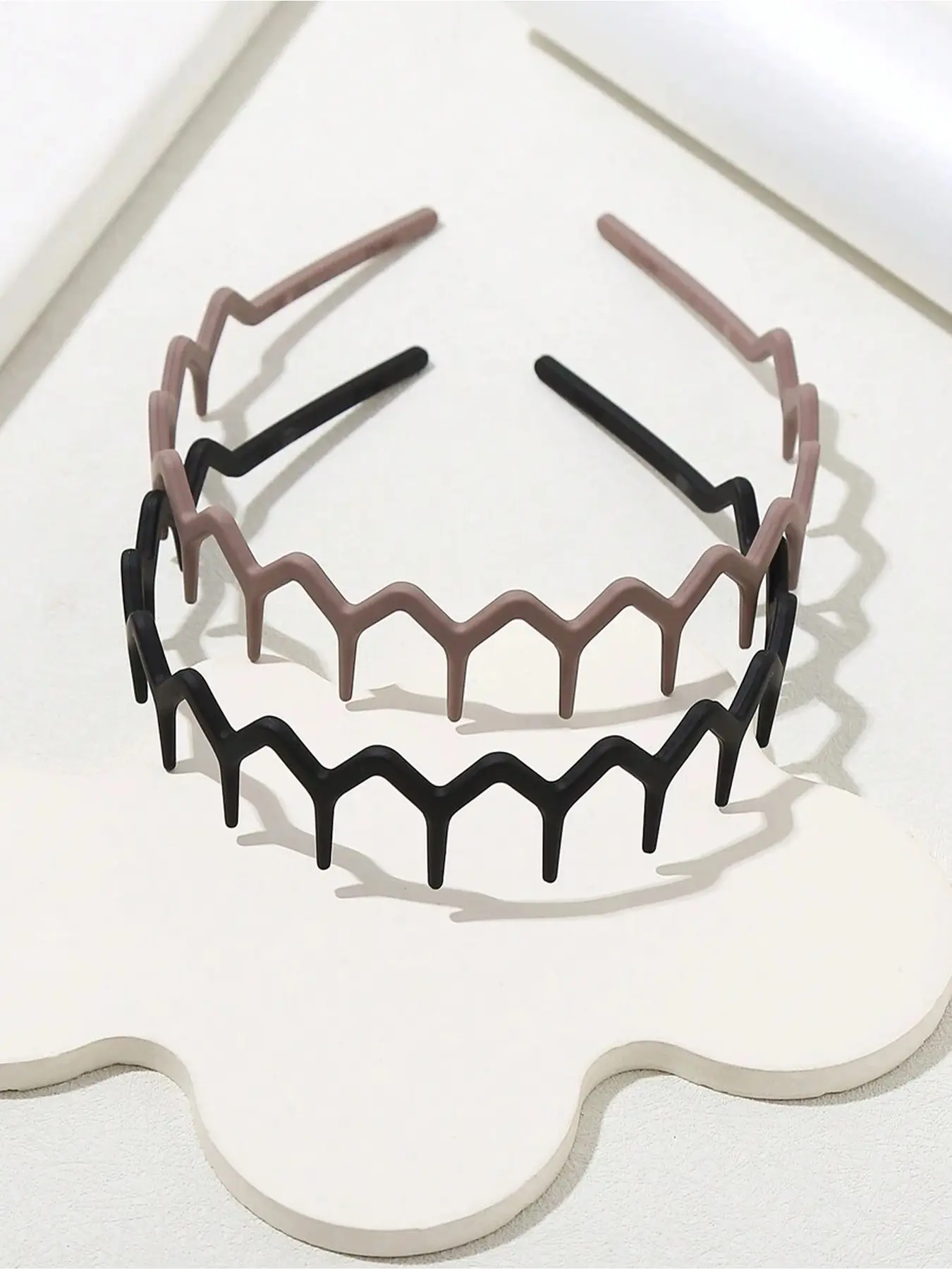 2pcs Toothed Wavy Zig Zag Headband, Simple Anti-Slip Men & Women Hair Care And Skin Care, Hairband, Hair Hoop, Home, Hair Accessories, Non Slip Headband