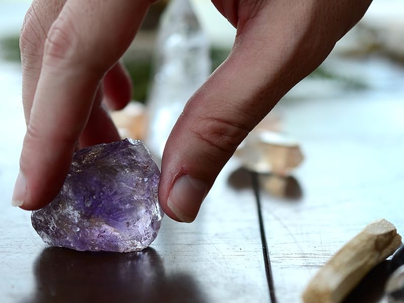 Deep Amethyst Raw Crystals, Large 1.25-2.0" Healing Crystals Natural Rough Stones Crystal for Tumbling, Cabbing, Fountain Rocks, Decoration, Polishing, Wir