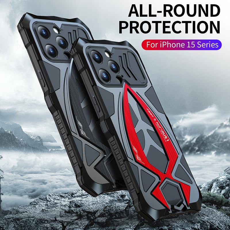 for IPhone 17 16 15 14 13 Pro Max 12 Xs 11 8 Plus Case XR SE3 SE2 Mini 7 Drop Triple Protection Phone Case Ultra-Durable Aluminum Alloy Camouflage Shockproof