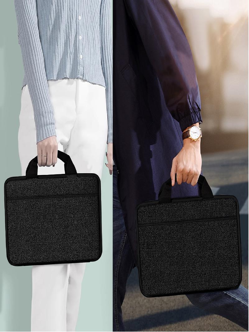 Business Style Laptop Sleeve, Large Capacity Laptop Case with Pocket, Compatible with MacBook Pro 14 Inch M4/M3/M2/M1, XPS 13 14, Most 13"-14" Notebooks