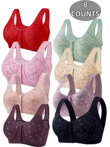 Multi-Piece Floral Bra Set, Ultimate Comfort and Support, Fashionable Design for Daily Wear, Casual, Push-Up Full Coverage, Various Sizes Available