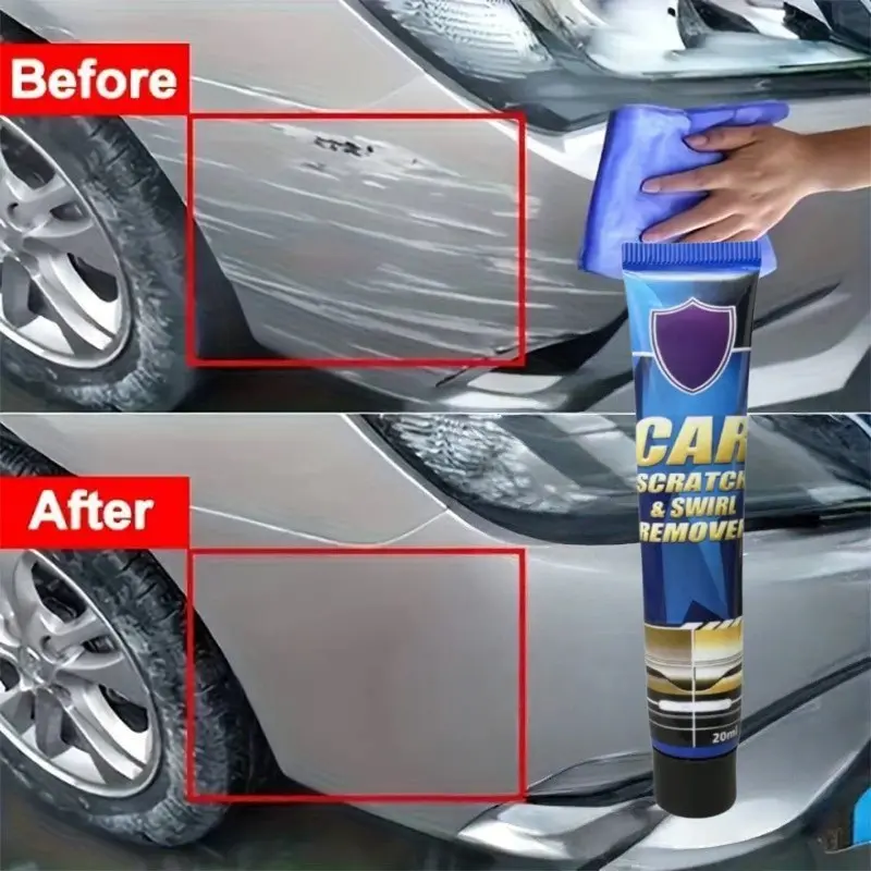 Car Scratch Repair Kit with Sponge Block, Quick Fix for Car Paint Scratches and Imperfections, Universal Polish for Various Body Colors