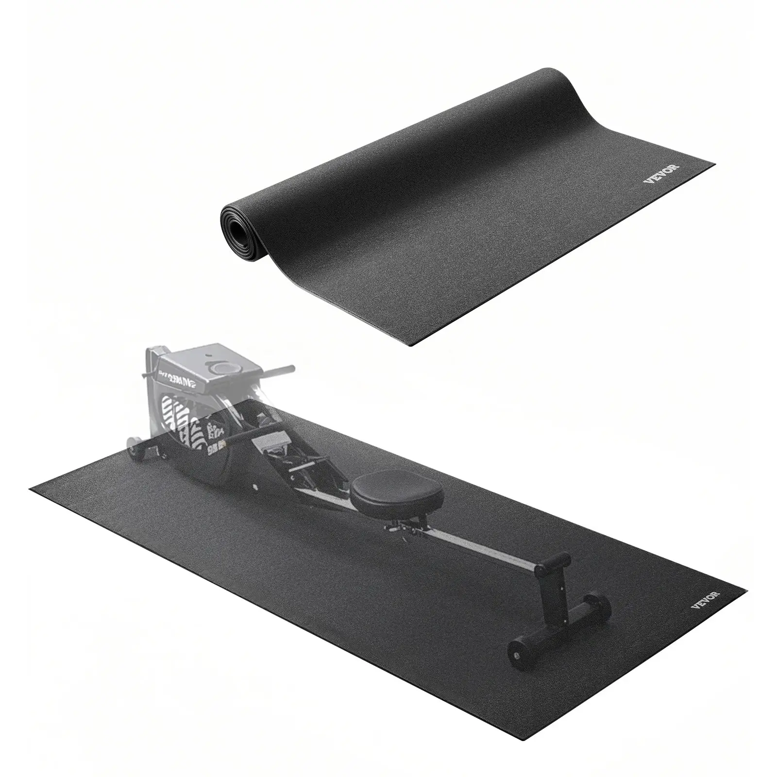 【DealsForYouDays】VEVOR Treadmill Mat for Carpet Floor, 1/4" Thick, 36" x 78" Exercise Equipment Mat for Treadmills, Elliptical, Rowing Machine, High Density PVC Floor Protector, Waterproof and Non-slip for Home Gym