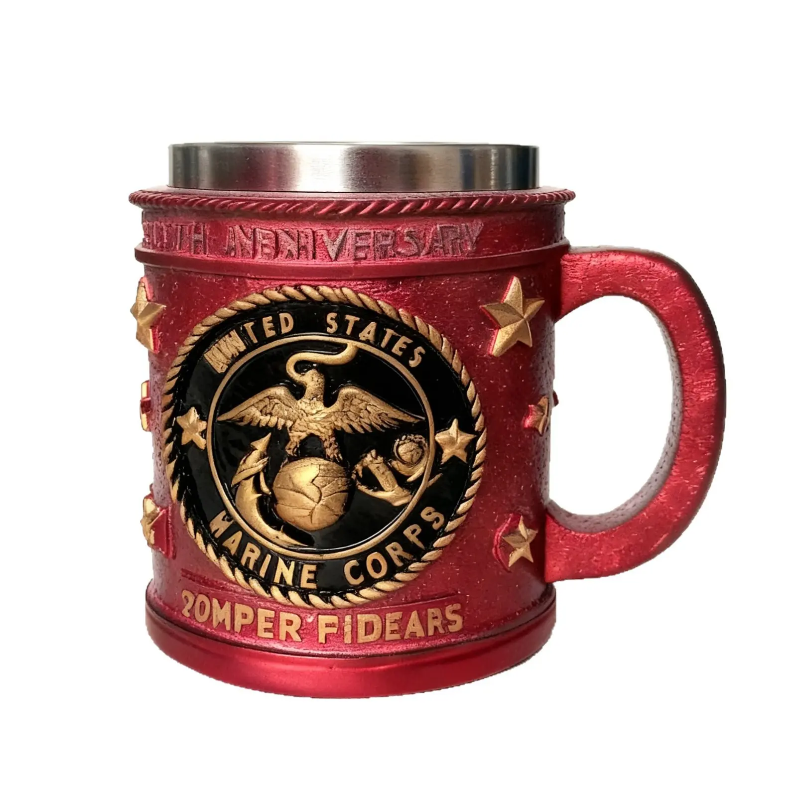 Vintage 3D Embossed Navy Anchor Resin Mug, Retro Nautical Ship Wheel Beer Stein, Military Souvenir Decorative Coffee Water Cup Gift