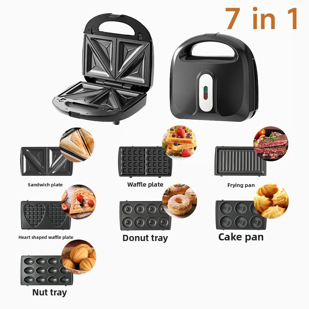 3-in-1 Multifunctional Household Breakfast Machine with Sandwich Maker, Toaster & Waffle Iron for Quick Homemade Toast & Light Meals