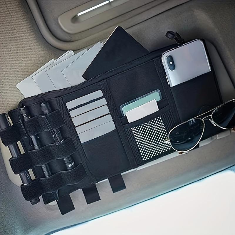Car Visor Organizer, Car Sun Visor Organizer, Durable Car Interior Storage Bag, Quick Access Car Interior Accessories for Car Stowing & Tidying, Car Organization Supplies