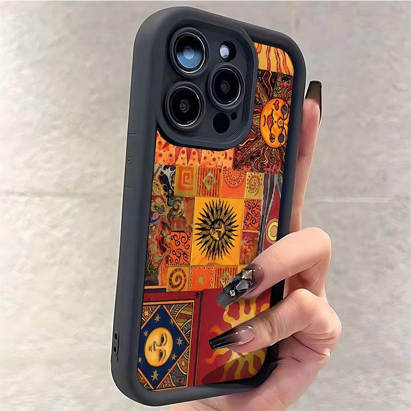 Phone case: Angel Eyes Soft Groove Luxury Thickened Anti Fall Panthera Pardus Phone Case with Sun Pattern UV Printing Matte Phone Cover 360 Degree Full Protection for iPhone 17 E Air Pro ProMax iPhone16 15 14 Plus 13 12 Mini 11 X XS XR