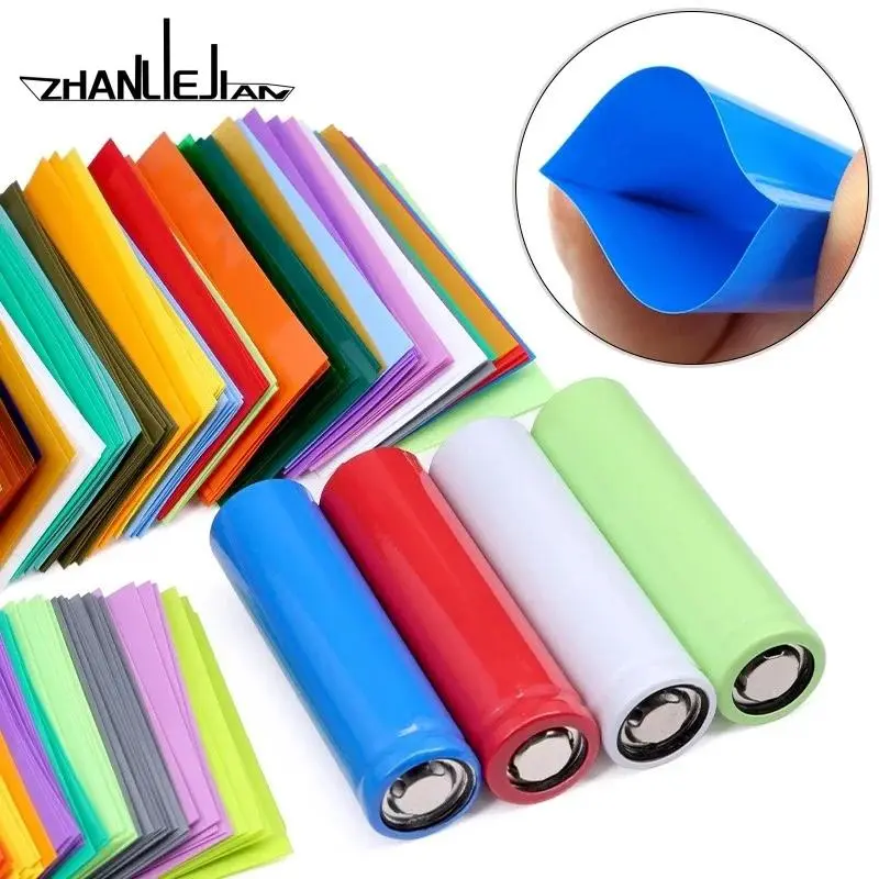200pcs 21700 Battery Films Insulated Shrinkable Sleeve Protect Cover Precut PVC Heat Shrink Tube for Batteries Wrap Sleeving