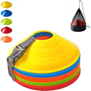 25PCS Flexible Soccer Cones Set – Durable Polypropylene Training Cones with Mesh Bag & Carry Strap for Agility Drills