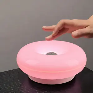 Donut Touch Wall Light, Rechargeable Ambient Nightlight, Touch Dimmable LED Lamp, Indoor Decor for Living Room, Bedroom, Study, Dining Room