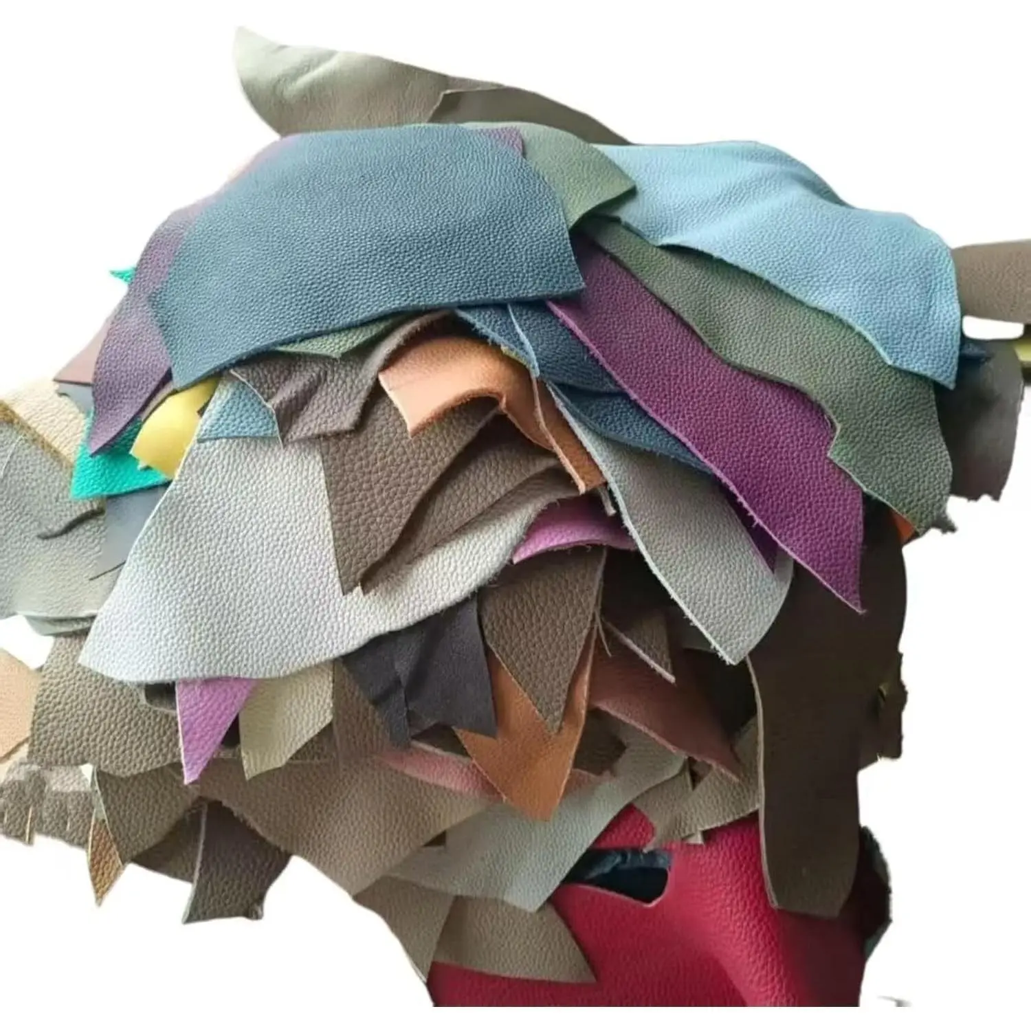 0.8-1.4mm (2-3.5oz) Thick Genuine Cowhide Leather Scraps Mixed Colors for Tools Crafts DIY Crafting Thin 500 Grams