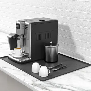 17.7"x14" Silicone Coffee Bar Mat, Non-Slip Hot Pad, Countertop Protector for Air Fryers, Microwaves, Coffee Makers, Compatible with Toshiba