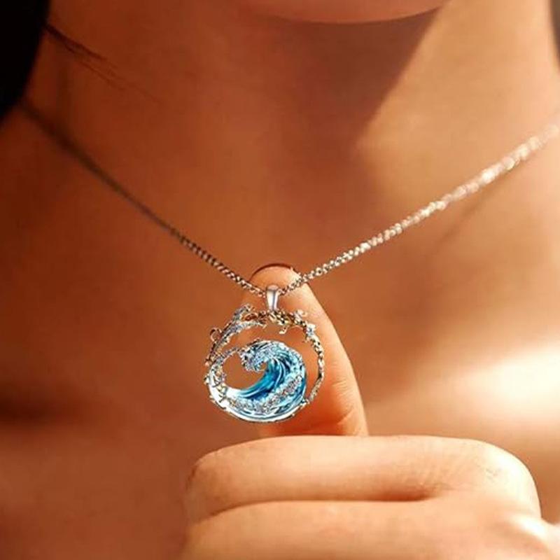 New adjustable ocean wave necklace/ring/earrings, summer ocean theme, gift for ladies and girls