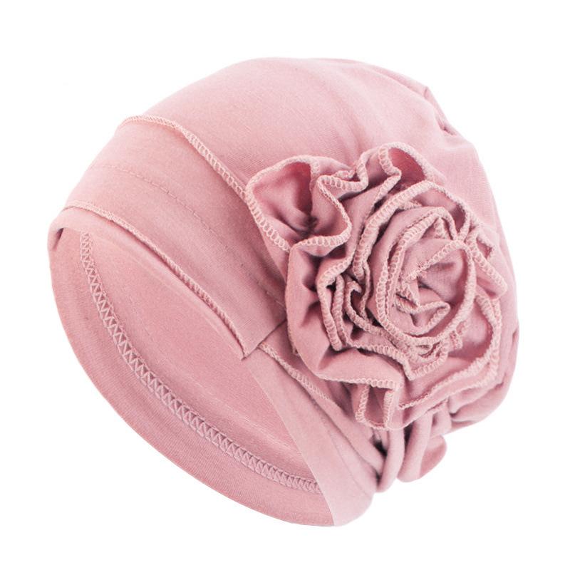 Cotton Floral Turban Hat, Stretch Beanie, Maternity & Chemo Cap