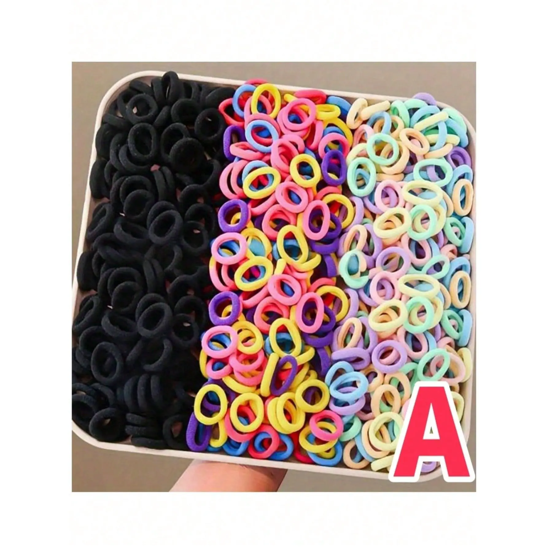 Set Of 300 Colorful Basic Hair Ties And Scrunchies For, Including Ponytail Holders And Rubber Bands That Are Gentle On Hair, Perfect For Everyday Use.