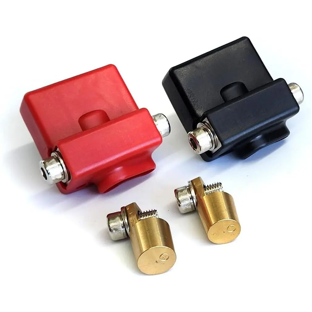 Ultimate Battery Terminal v2 Pair- Positive and Negative with Vertical Top Post Adapters