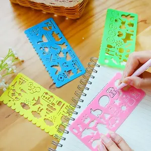 4counts Plastic Drawing Stencils Set, Colorful Drawing Scale Template, DIY Crafts Set for Boys Girls, Animal Stencils Included