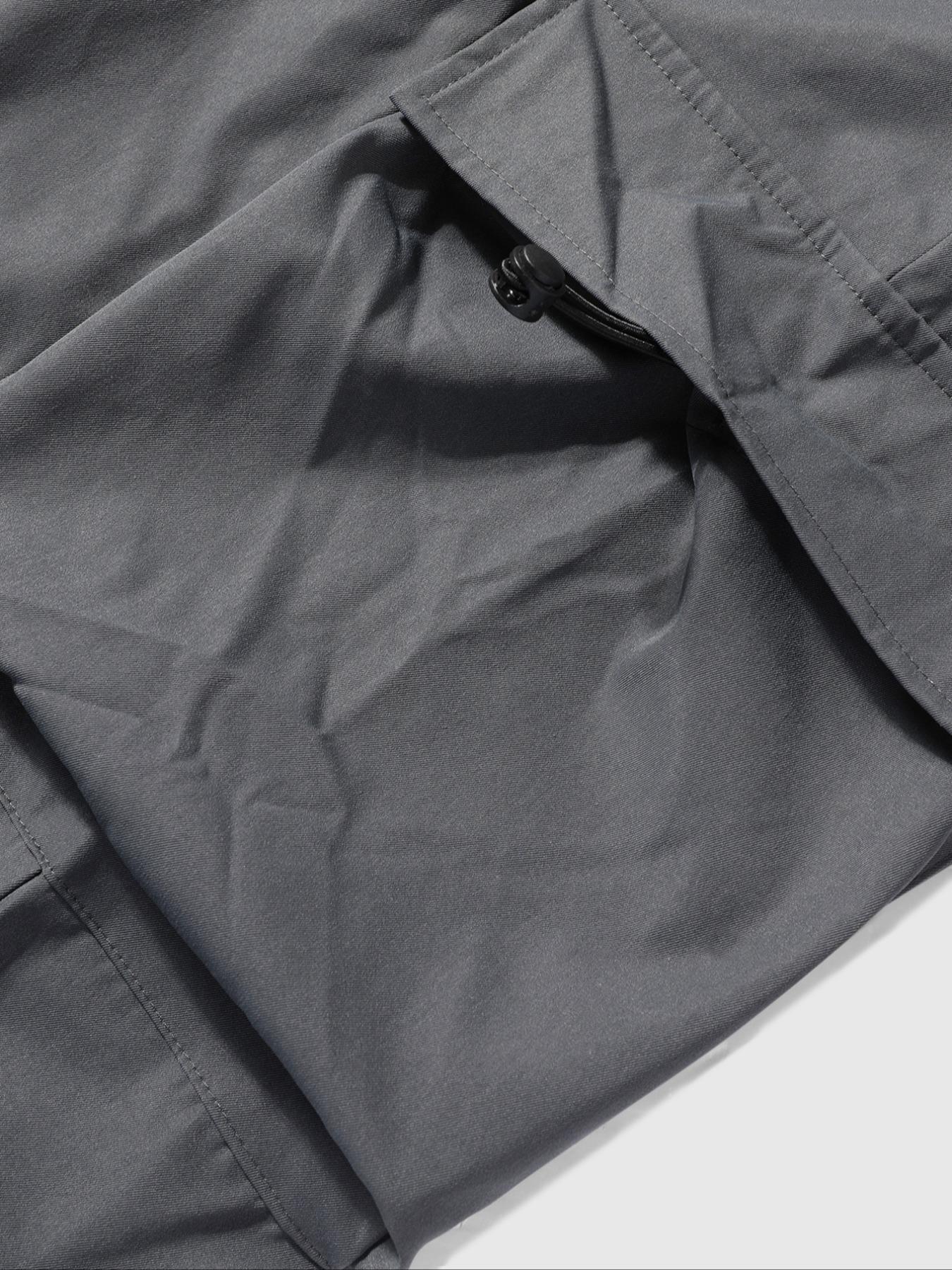 Men's Solid Flap Pocket Cargo Pants, Loose Casual Streetwear Drawstring Waist Pants for Daily Wear, Men's Trousers for All Seasons