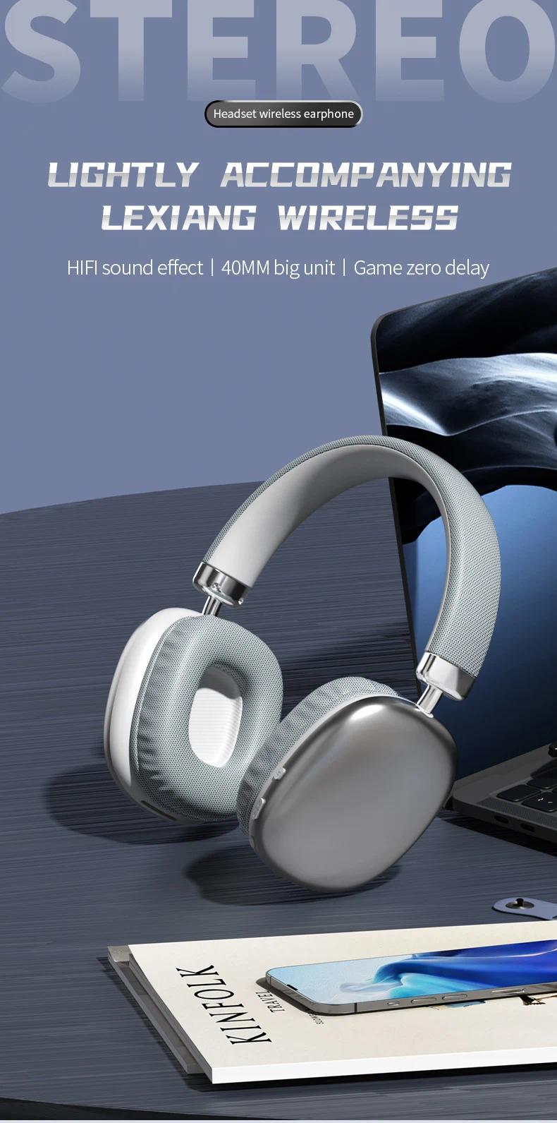 NEW Air Max Wireless bt Headsets Bluetooth Headphones Over ear stereo surround gaming Earphone sport workout