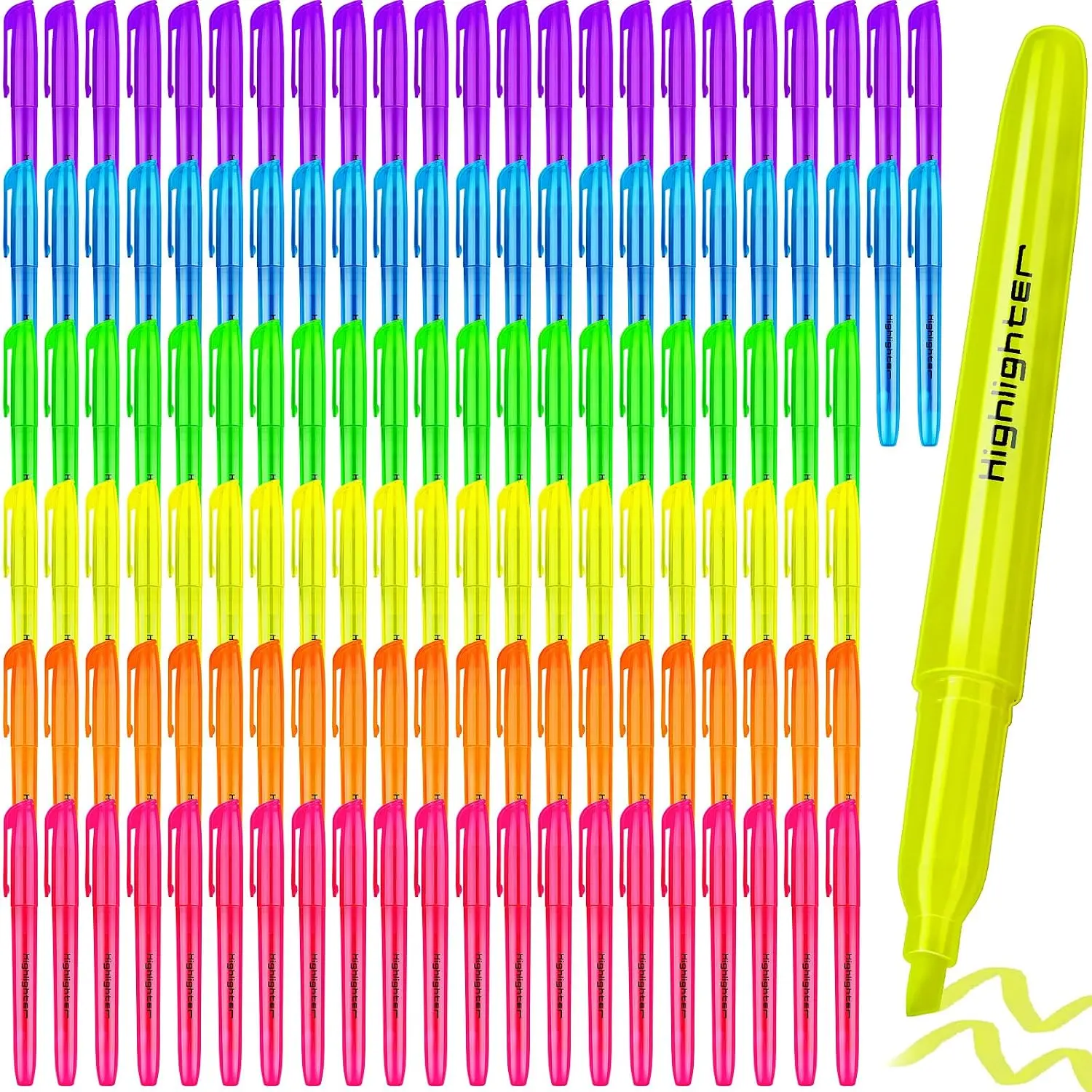 240 count Highlighter Bulk  Colors Highlighter Markers Chisel Tip Highlighters Pens Bundle for School Classroom Office (240)