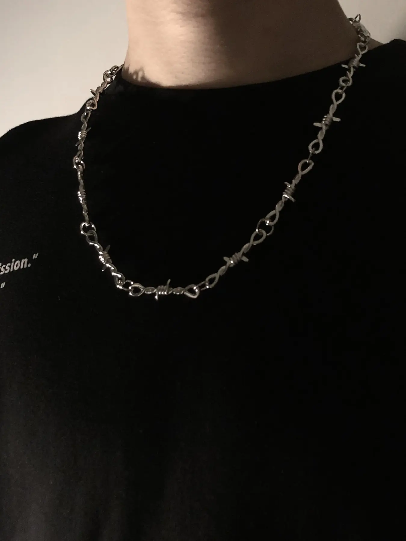 Thorn Necklace, Punk Style Thorn Chain, Unisex Jewelry, Glossy Enamel Material, Party & Daily Wear, Elegant Design, All Seasons