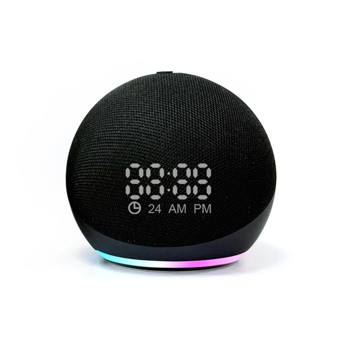 The Clock Speaker That Plays Music - 2-in-1 5W Bluetooth 5.3 Speaker with Alarm Clock & RGB Light Show, TWS Stereo, FM Radio for Bedroom & Travel