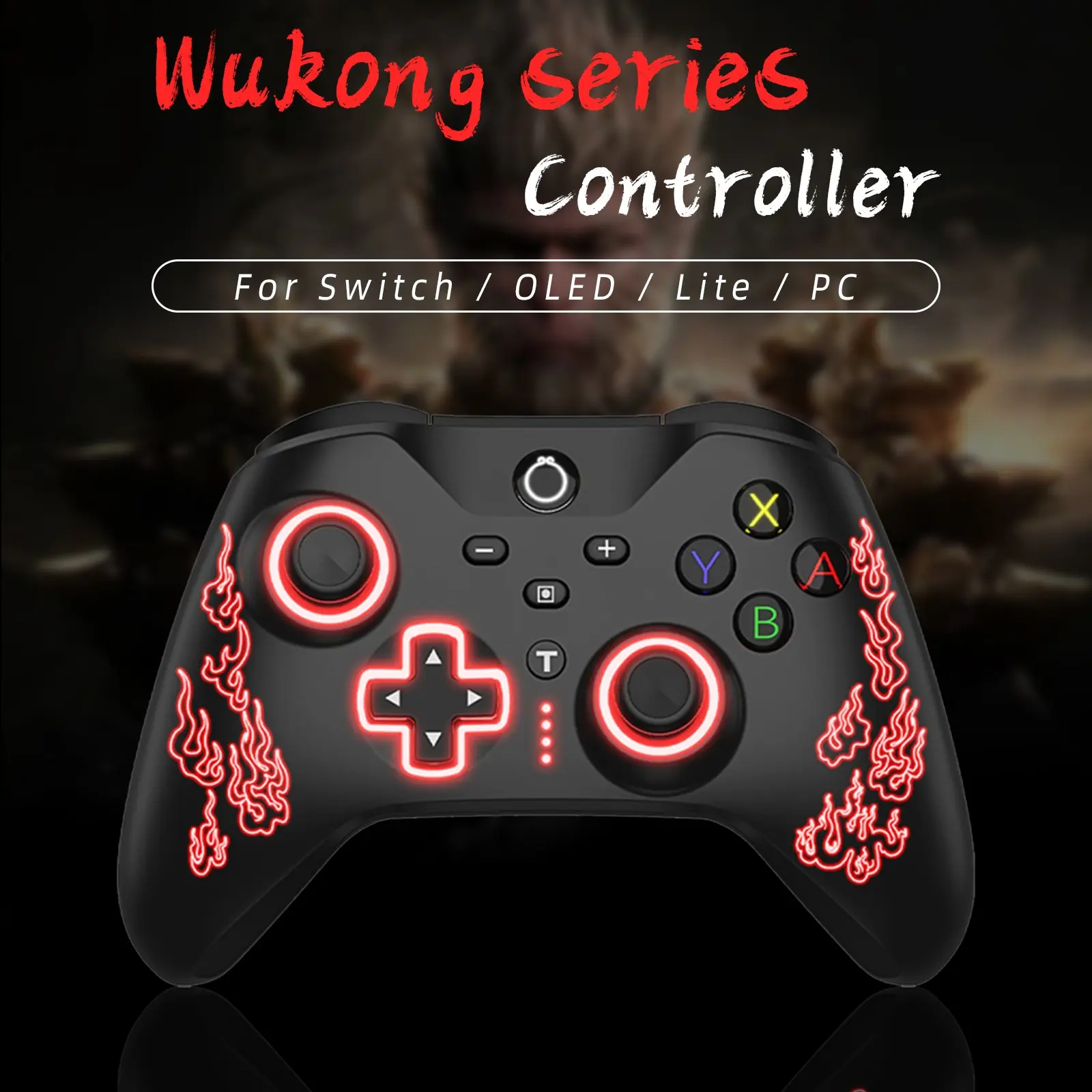 Multi-Platform Wireless Game Controller, 1000mah Long Battery, RGB Lighting, Programmable Back Buttons, Vibration, Motion Control, Mechanical Armor Design