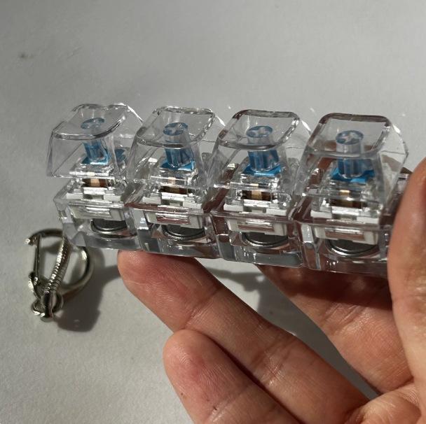 keyboard fidget clicker keys decompression toy keychain pendant