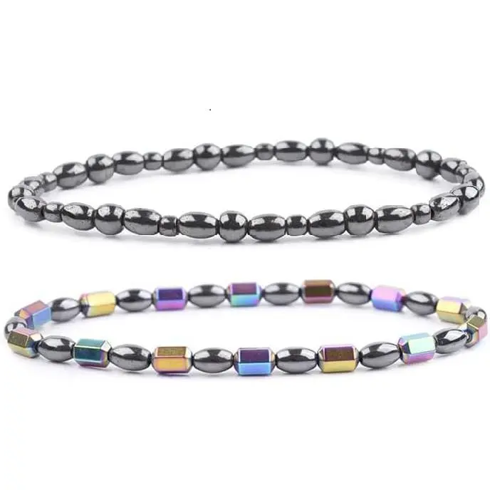 2 count Anklet Hematite  Joint     Foot Anklet for Women Men-Style 3