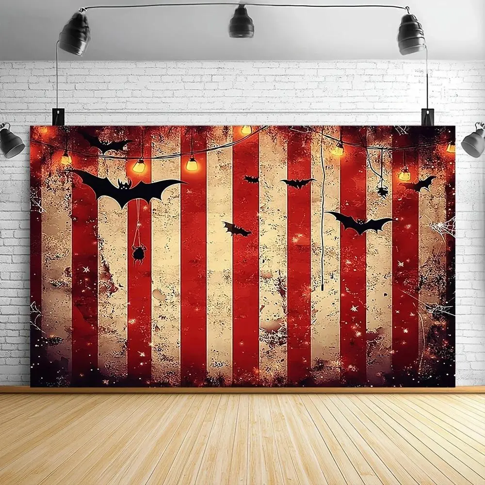 Lightweight Halloween Horror Clown Circus Theme Ghost Backdrop Kit, Hanging Banners for Party Photography, Photo Booths, Home Wall Decor Props