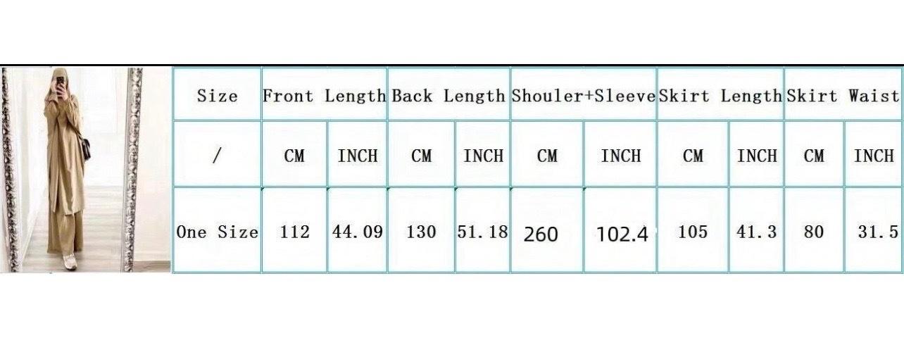 Elegant 2pcs Muslim women’s jilbab Abaya set soft, Breathable polyester, solid color long sleeve perfect for outings comfortable loose fit for all body type