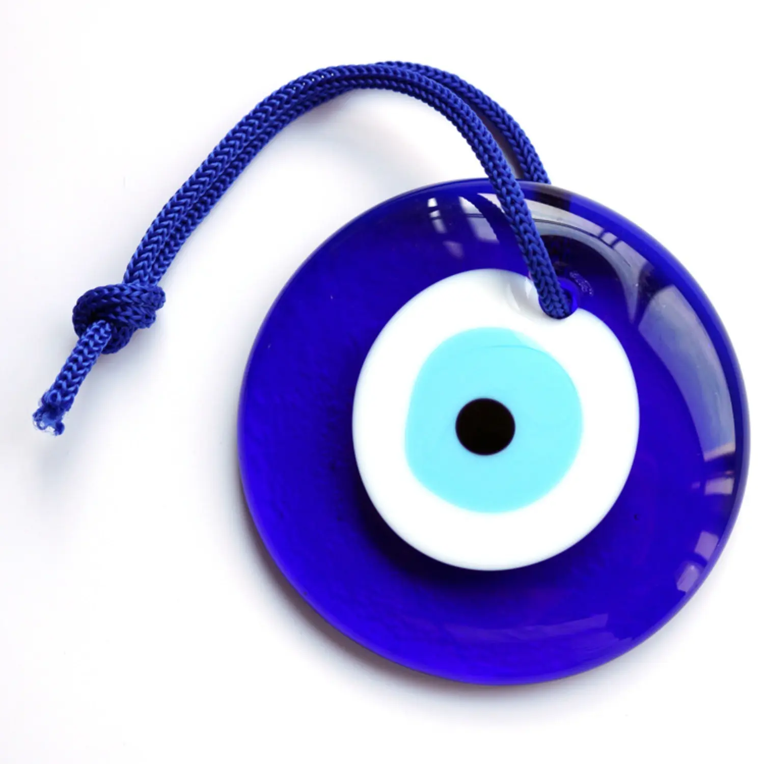 Turkish Blue Evil Eye Wall Hanging Ornament Handmade Glass Nazar Amulet Lucky Charm Protection Pendant for Home Office Car Rearview Mirror Decor Housewarming Blessing Gift Hanging Decoration, Home Decor