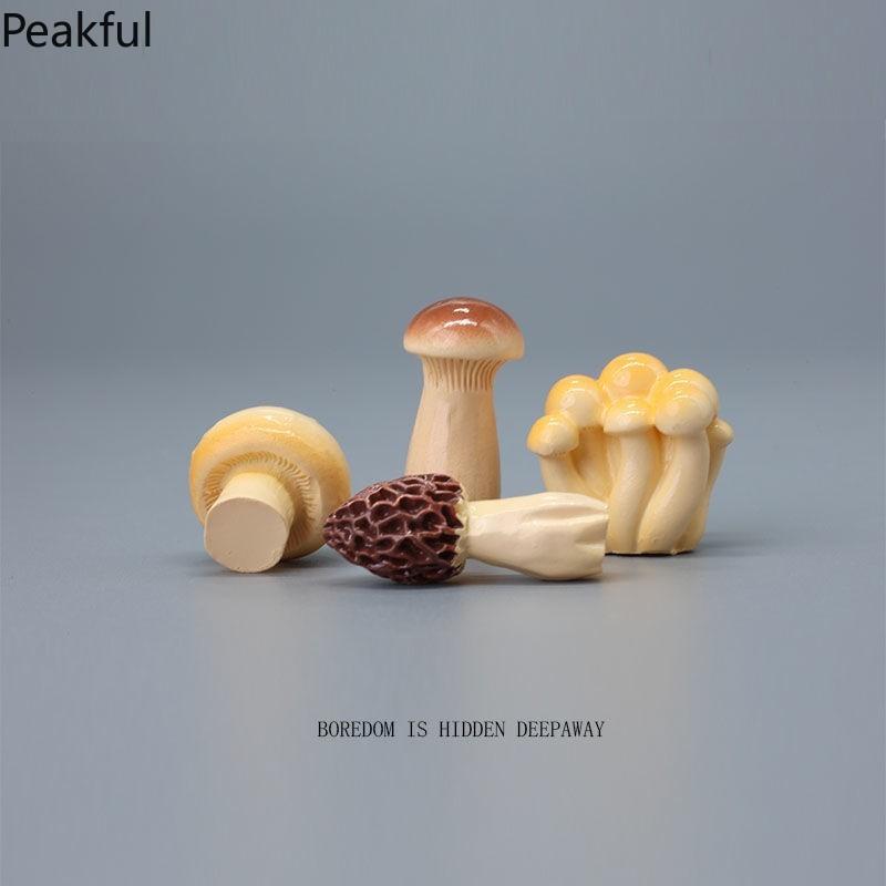 8pcs Cute Mushroom Desk Decor – Japanese-style Workstation Ornaments, Small Healing Mushrooms for Office, Home, or Study, Perfect for Creating a Cozy & Positive Vibe at Work