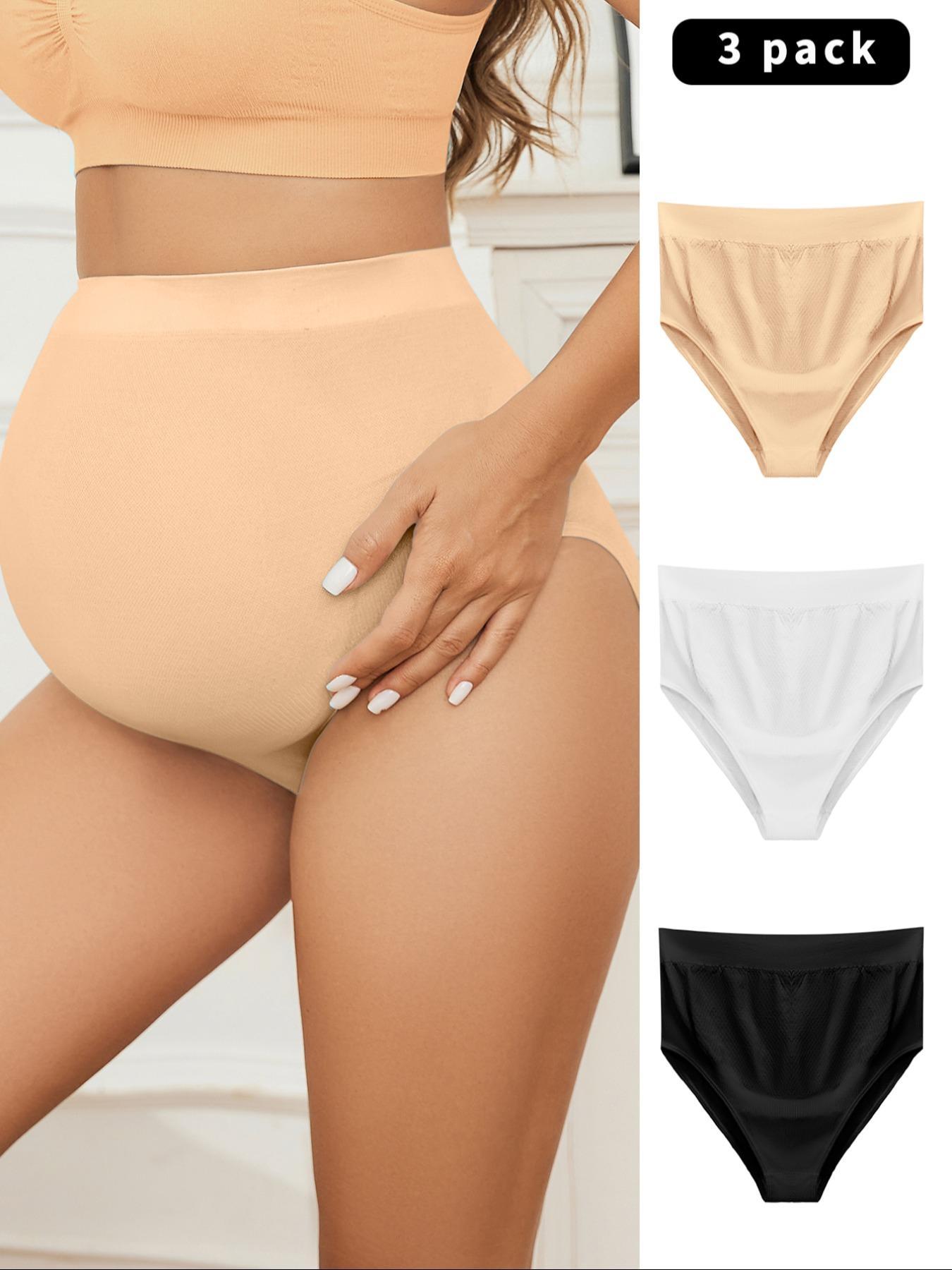 Maternity Solid Color Panty, Soft Comfy Breathable Panty for Pregnancy & Postpartum, Maternity Underwear for All Seasons