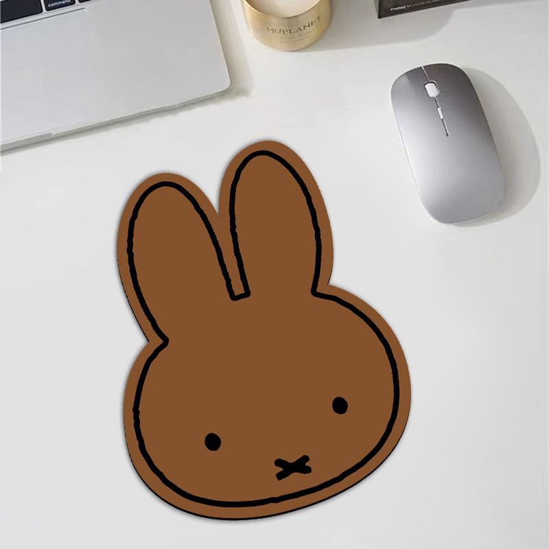 Miffy Mouse Pad Kawaii Cartoon Tech Surface with Non-slip Rubber Base for Office & Home Accessories Multi-functional Desk Mat