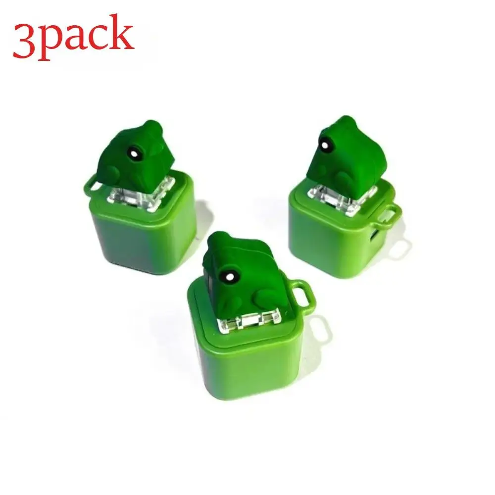 Frog Croaking Keychain Fidget Toy - ABS Plastic, Realistic Sound, LED Lighting Sensory Toy Gift for Leisure & Indoor Recreation