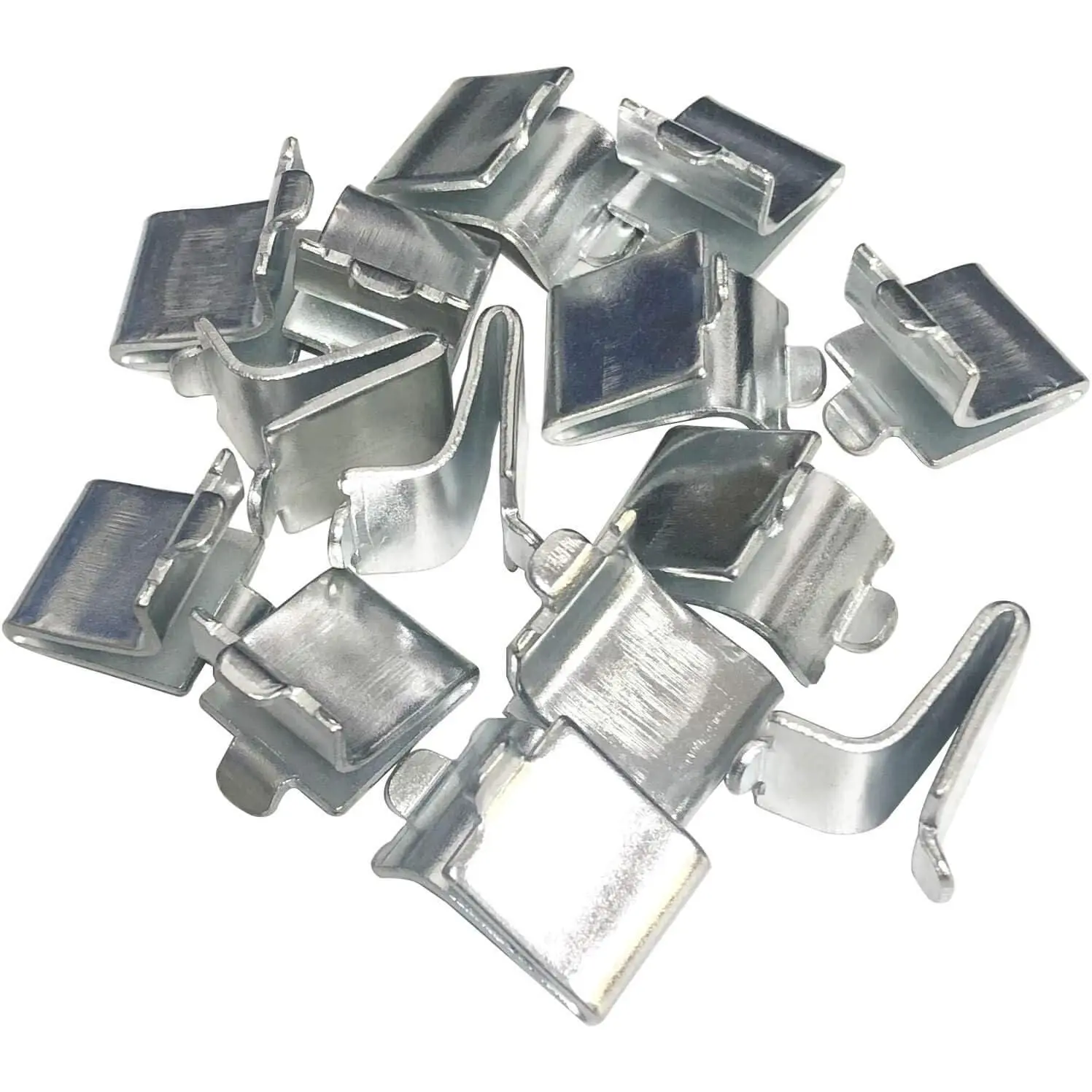 Adjustable Steel Pilaster Shelf Support Clips, 3/4" Deep, Scratch Res., Rack Accessories - 14 Pieces