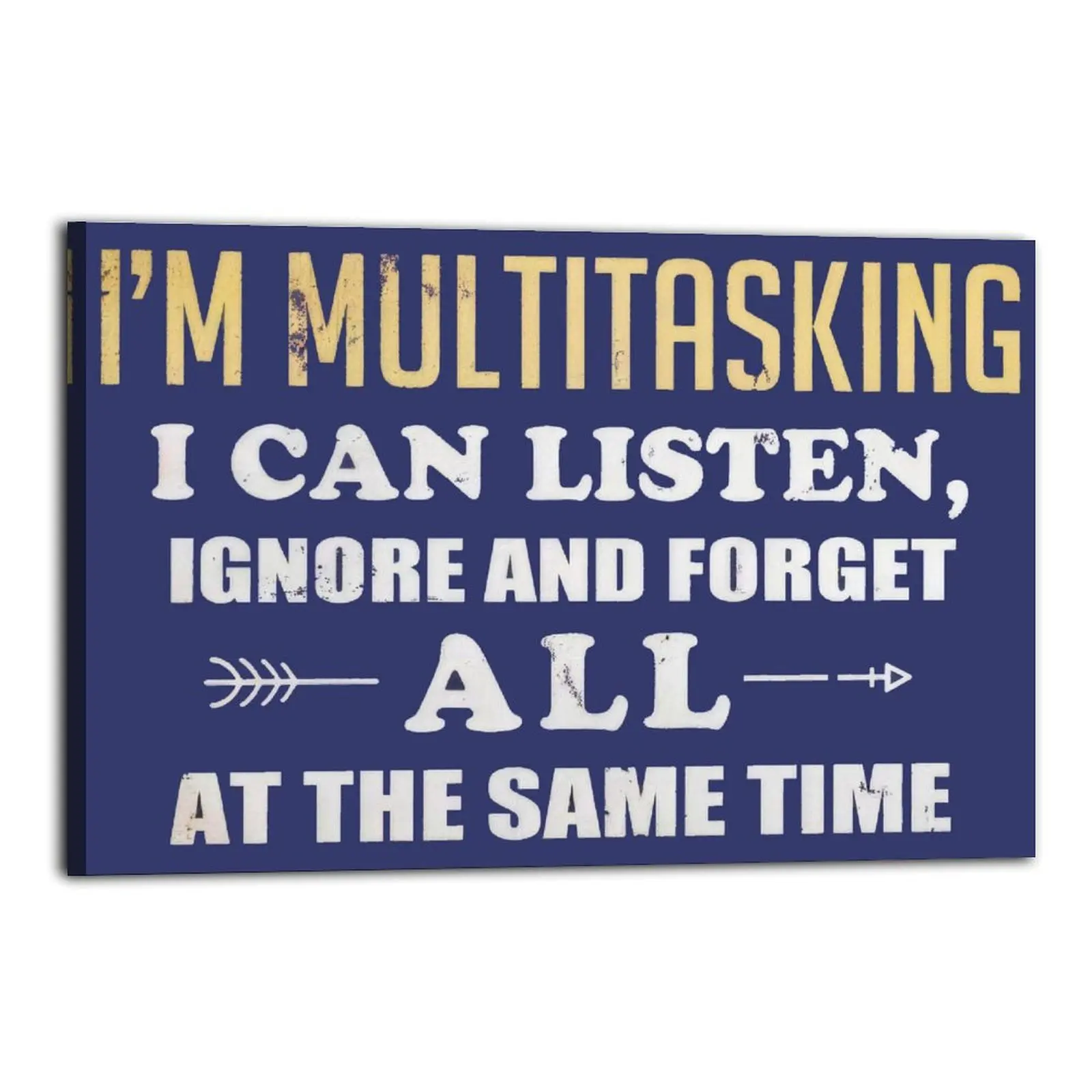 I Can Listen Ignore And Forget Poster Canvas Festival Wall Decoration Printing Room Aesthetics Printing Modern Family Bedroom Aesthetics Canvas Decoration