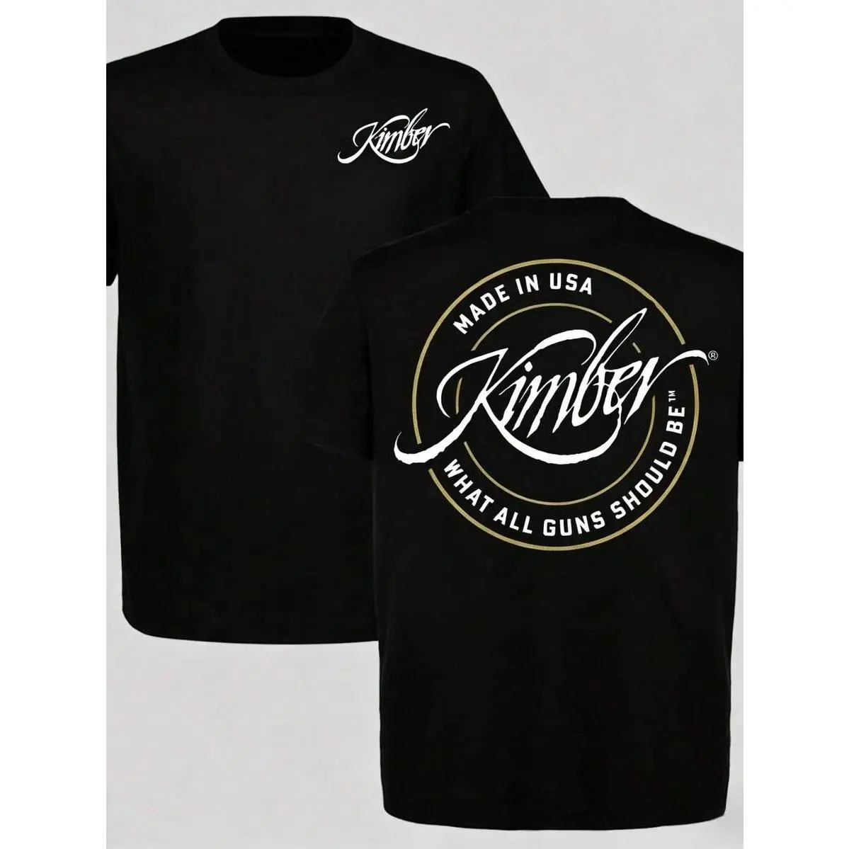 Kimber Made In The USA Gun T-Shirt - All Guns Should Be Designed This Way - Tactical 1911 Style Shirt - Men's Streetwear - Gift For Gun Enthusiasts